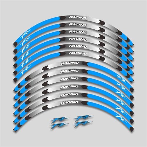GAHQMSDG Felgenaufkleber Für FAZER FZ FZ1 FZ6 FZ07 FZ8 FZ09 FZ10 FZS1000 Motorrad Zubehör Aufkleber Rim Decals Räder Hub Reflektierende Streifen(A) von GAHQMSDG