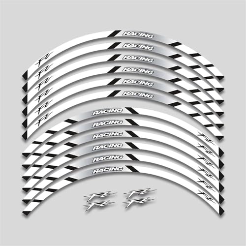 GAHQMSDG Felgenaufkleber Für FAZER FZ FZ1 FZ6 FZ07 FZ8 FZ09 FZ10 FZS1000 Motorrad Zubehör Aufkleber Rim Decals Räder Hub Reflektierende Streifen(M) von GAHQMSDG