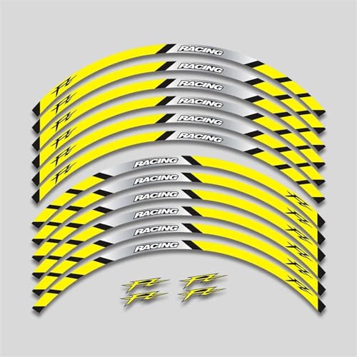 GAHQMSDG Felgenaufkleber Für FAZER FZ FZ1 FZ6 FZ07 FZ8 FZ09 FZ10 FZS1000 Motorrad Zubehör Aufkleber Rim Decals Räder Hub Reflektierende Streifen(P) von GAHQMSDG