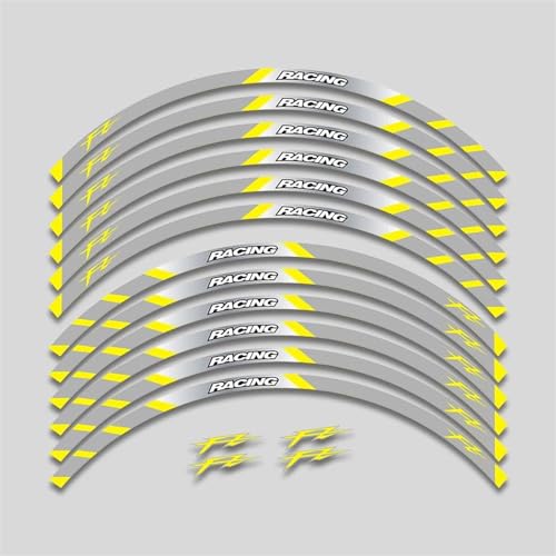 GAHQMSDG Felgenaufkleber Für FAZER FZ FZ1 FZ6 FZ07 FZ8 FZ09 FZ10 FZS1000 Motorrad Zubehör Aufkleber Rim Decals Räder Hub Reflektierende Streifen(Q) von GAHQMSDG