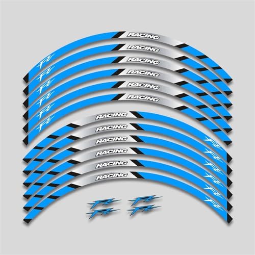 GAHQMSDG Felgenaufkleber Für FAZER FZ FZ1 FZ6 FZ07 FZ8 FZ09 FZ10 FZS1000 Motorradzubehör Aufkleber Felge Reifen Aufkleber Rad Reflektierende Streifen Set(C) von GAHQMSDG