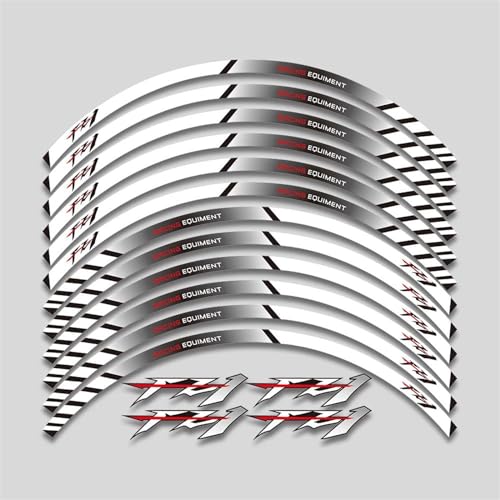 GAHQMSDG Felgenaufkleber Für FAZER FZ FZ1 FZ6 FZ07 FZ8 FZ09 FZ10 FZS1000 Motorradzubehör Aufkleber Felge Reifen Aufkleber Rad Reflektierende Streifen Set(I) von GAHQMSDG