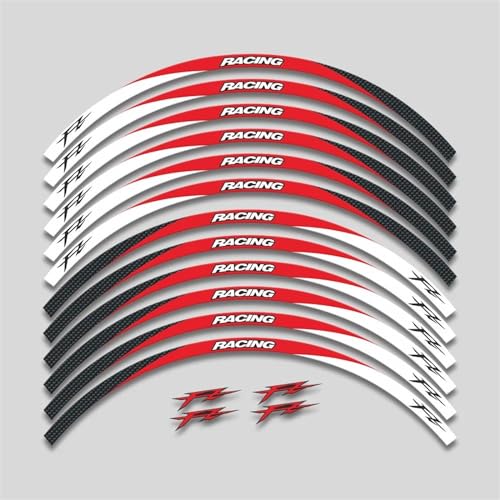GAHQMSDG Felgenaufkleber Für FAZER FZ FZ1 FZ6 FZ07 FZ8 FZ09 FZ10 FZS1000 Motorradzubehör Aufkleber Felge Reifen Aufkleber Rad Reflektierende Streifen Set(N) von GAHQMSDG