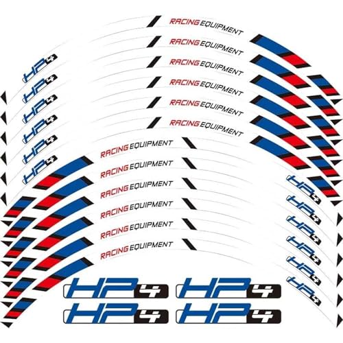 GAHQMSDG Felgenaufkleber Motorrad Racing Ausrüstung Zubehör Äußere Rad Reifen Felge Dekoration Klebstoff Reflektierende Aufkleber Aufkleber Für HP4 Hp 4(B) von GAHQMSDG