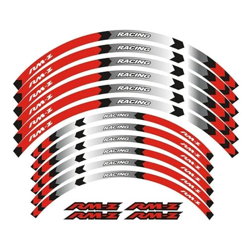 GAHQMSDG Felgenaufkleber Motorradzubehör Aufkleber Felgenaufkleber Radnabe Reflektierende Streifen Für RMZ450 RMZ 450 RM Z450 Z 2005-2020 2019 2018(G) von GAHQMSDG