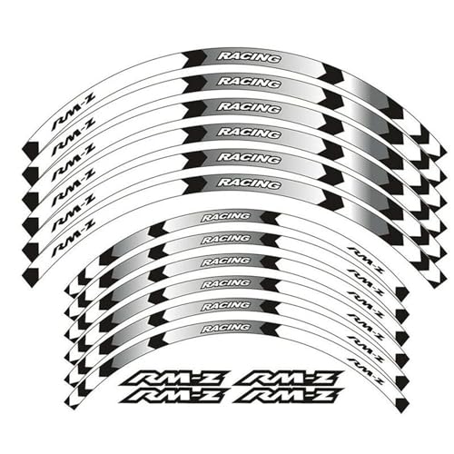 GAHQMSDG Felgenaufkleber Motorradzubehör Aufkleber Felgenaufkleber Radnabe Reflektierende Streifen Für RMZ450 RMZ 450 RM Z450 Z 2005-2020 2019 2018(I) von GAHQMSDG