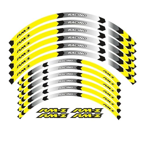 GAHQMSDG Felgenaufkleber Motorradzubehör Aufkleber Felgenaufkleber Radnabe Reflektierende Streifen Für RMZ450 RMZ 450 RM Z450 Z 2005-2020 2019 2018(K) von GAHQMSDG