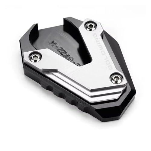 GAHQMSDG Seitenständerpolster Für Goldwing 1800 2018-2024 Gold Wing GL1800 2002-2017 Motorrad CNC Fußstützplatte Ständer Seitenständerverlängerung(Silver,2018-2024) von GAHQMSDG
