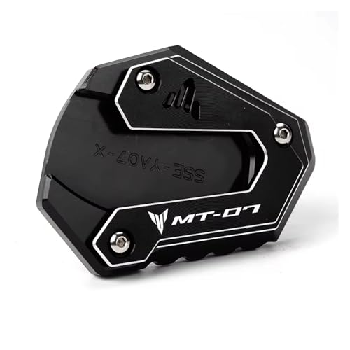 GAHQMSDG Seitenständerpolster Für MT07 MT-07 2015-2024 2025 Motorradzubehör Seitenständer Vergrößern Kickstand Verlängerungsplatte Pad(Black,B) von GAHQMSDG