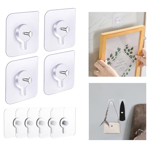 10 Stück Klebenagel für Bilderrahmen,Transparente Klebeschraube Extra Stark für Bad Küchen,Bilder Aufhängen Ohne Bohren,Bildaufhänger Selbstklebend für Bilder, Poster, Fotos, Dekorative Gemälde 10 Stück Klebenagel für Bilderrahmen,Transparente Klebeschraube Extra Stark für Bad Küchen,Bilder Aufhängen Ohne Bohren,Bildaufhänger Selbstklebend für Bilder, Poster, Fotos, Dekorative Gemälde von GAIALYST