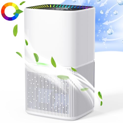 Luftentfeuchter Elektrisch, TUKIMA Hocheffizient, Leise mit Automatischer Abtauung, Farblicht, Timer-Funktion & Automatischer Abschaltung - Ideal für Schlafzimmer und Badezimmer von GAIBIJA