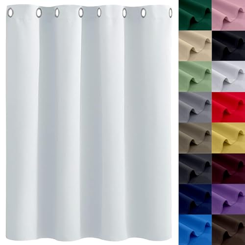 GAIFNAG Gardinen Blickdichte Vorhänge 220 x 240 cm Wärmeisolierend, Vielen Farben Und Ausführungen Thermo Vorhang Gegen Kälte Und Hitze für Hochzeit Fenster Wohnzimmer, Weiß von GAIFNAG