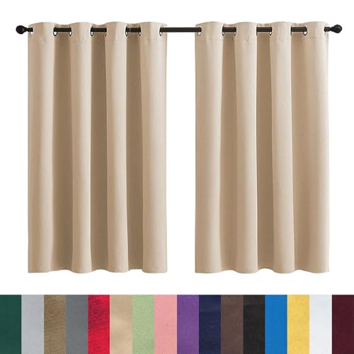 GAIFNAG Thermovorhang Wohnzimmer Gardinen 180 x 150 cm Wohnzimmer Lärmschutz/Kälteschutz Warm Vorhänge Wohnzimmer Schlafzimmer für Hochzeit Fenster Wohnzimmer, Khaki von GAIFNAG
