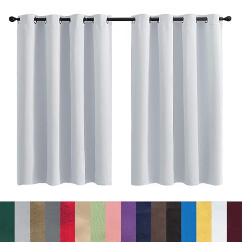 GAIFNAG Thermovorhang Wohnzimmer Gardinen 50 x 240 cm Wärmeisolierend, Vielen Farben Und Ausführungen mit Ösen Leinen Gardinen für Hochzeit Fenster Wohnzimmer, Weiß von GAIFNAG