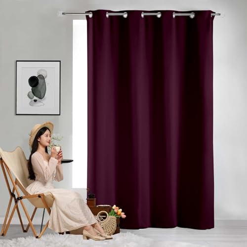 GAIFNAG Verdunkelungsvorhänge für Schlafzimmer 100 x 100 cm Blickdicht Abdunkelnd, Größe Und Farbe Wählbar Thermogardine mit Ösen Schlafzimmer für Hochzeit Fenster Wohnzimmer, Weinrot GAIFNAG Verdunkelungsvorhänge für Schlafzimmer 100 x 100 cm Blickdicht Abdunkelnd, Größe Und Farbe Wählbar Thermogardine mit Ösen Schlafzimmer für Hochzeit Fenster Wohnzimmer, Weinrot von GAIFNAG