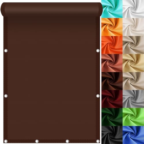 Sonnensegel Rechteckig 180 x 220 cm Wasserdicht Rechteckig Multi Farbe Und Größe Sonnensegel Wasserdicht inkl Befestigungsseile für Balkon Terrasse Garten, Braun Sonnensegel Rechteckig 180 x 220 cm Wasserdicht Rechteckig Multi Farbe Und Größe Sonnensegel Wasserdicht inkl Befestigungsseile für Balkon Terrasse Garten, Braun von GAIFNAG