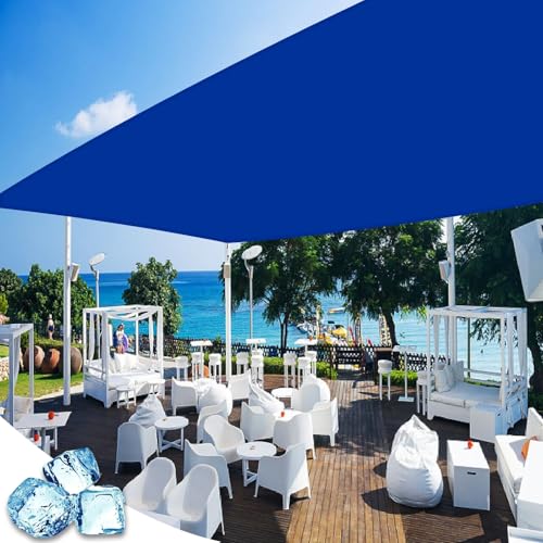 Sonnensegel Rechteckig 260 x 300 cm Wind- Und 95% Uv-Schutz, 185G/M², 100% Polyester Sonnensegel Sonnenschutz Windschutz für Terrasse Balkon Garten, Dunkelblau von GAIFNAG