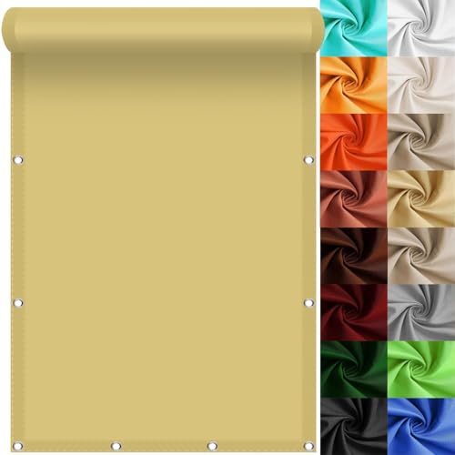 Sonnensegel Rechteckig 360 x 650 cm Wasserdicht Rechteckig Multi Farbe Und Größe Sonnensegel Wasserdicht inkl Befestigungsseile für Balkon Terrasse Garten, Sandgelb Sonnensegel Rechteckig 360 x 650 cm Wasserdicht Rechteckig Multi Farbe Und Größe Sonnensegel Wasserdicht inkl Befestigungsseile für Balkon Terrasse Garten, Sandgelb von GAIFNAG
