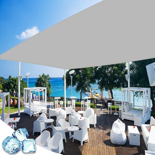 Sonnensegel Rechteckig 400 x 800 cm Sonnenschutz 95% UV Schutz, Reißfest Wetterfest Schattierungsnetz Schattiernetz, Schattierungsnetz für Garten Terrasse Camping, Hellgrau Sonnensegel Rechteckig 400 x 800 cm Sonnenschutz 95% UV Schutz, Reißfest Wetterfest Schattierungsnetz Schattiernetz, Schattierungsnetz für Garten Terrasse Camping, Hellgrau von GAIFNAG