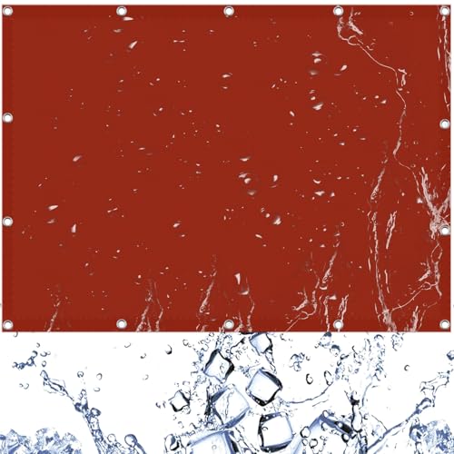Sonnensegel Wasserdicht 100 x 140 cm Wasserdicht Rechteckig Multi Farbe Und Größe Sonnensegel-Rechteckig für Balkon für Terrasse Balkon Garten, Rostrot von GAIFNAG