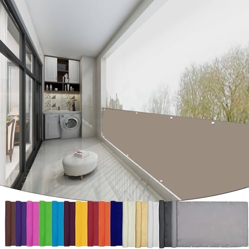 Sonnensegel Wasserdicht 300 x 700 cm Wind- Und 95% Uv-Schutz, 185G/M², 100% Polyester Sonnensegel inkl Befestigungsseile für Balkon Terrasse Garten, Khaki Sonnensegel Wasserdicht 300 x 700 cm Wind- Und 95% Uv-Schutz, 185G/M², 100% Polyester Sonnensegel inkl Befestigungsseile für Balkon Terrasse Garten, Khaki von GAIFNAG