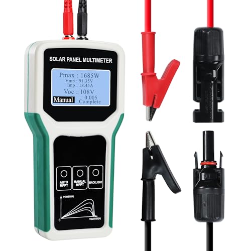 1800W Solarpanel-Tester Photovoltaik-Multimeter mit intelligenter MPPT-Erkennung für Solar-PV-Panel-Daten & Fehlerbehebungsmessungen 24V | 48V | 120V Systeme Überlastschutz für PV-Systeme Datenanalyse von GAIN EXPRESS