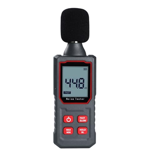 Dezibel-Messgerät Schallpegelmesser 30-130dB Handheld-Schallpegelmesser mit kapazitivem Mikrofonsensor HD-Hintergrundbeleuchtungsanzeige Lärmmesser Dezibelüberwachungstester von GAIN EXPRESS