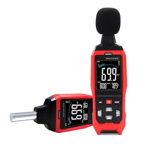 Dezibel-Meter Schallpegelmesser, Hohe Genauigkeit db Meter Klassenzimmer Lärmmesser mit A/C/Z Gewichtet, spl Meter mit Protokollierung 30-130dB Audiorauschen Messen Gerät mit Hintergrundbeleuchtung von GAIN EXPRESS