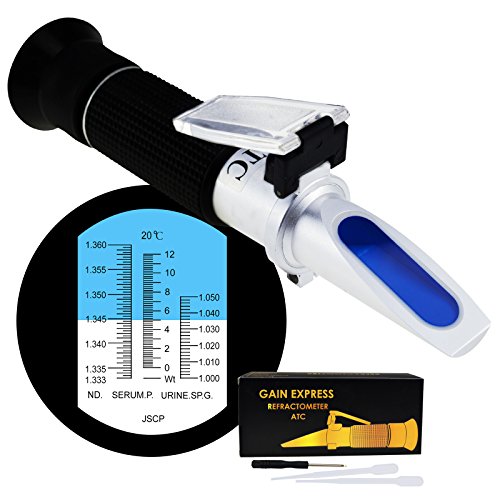 Gain Express Klinisches Refraktometer mit ATC, Tri Scale Serum Protein/Urinspezifisches Schwerkraft/Brechungsindex von GAIN EXPRESS