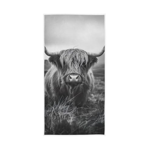GAIREG Highland Cow in Wild Handtücher, Badetuch für Hand, Gesicht, Haare, Yoga, Küche, Bad, 38,1 x 76,2 cm GAIREG Highland Cow in Wild Handtücher, Badetuch für Hand, Gesicht, Haare, Yoga, Küche, Bad, 38,1 x 76,2 cm von GAIREG