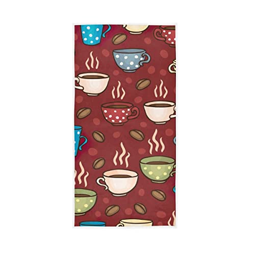 GAIREG Kaffeetassen Muster Handtücher, Gesichtstücher für Badezimmer 38,1 x 76,2 cm, Badezimmer Handtuch von GAIREG
