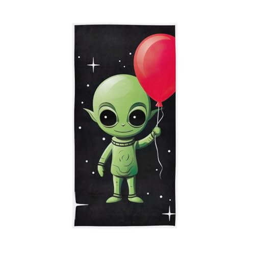 GAIREG Süße Alien halten Ballon-Handtücher, Duschtücher für Hand, Gesicht, Haare, Yoga, Küche, Bad, 38,1 x 76,2 cm GAIREG Süße Alien halten Ballon-Handtücher, Duschtücher für Hand, Gesicht, Haare, Yoga, Küche, Bad, 38,1 x 76,2 cm von GAIREG