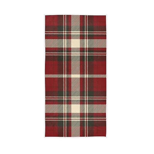 GAIREG Tartan Schottland Plaid Muster Handtücher Baumwolle saugfähig weich dekoratives Handtuch für Badezimmer 38,1 x 76,2 cm von GAIREG