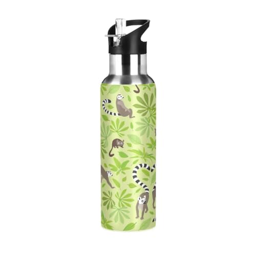 GAIREG Valentine Lemur Wasserflasche für Damen, auslaufsicher, 900 ml, mit Strohhalm, Grün GAIREG Valentine Lemur Wasserflasche für Damen, auslaufsicher, 900 ml, mit Strohhalm, Grün von GAIREG