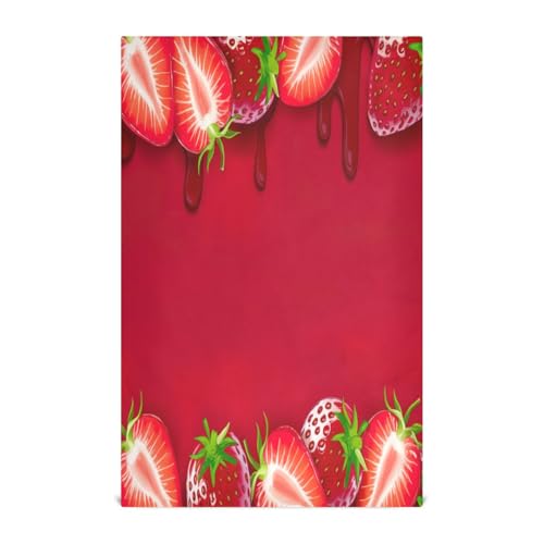 Geschirrtücher mit Erdbeermarmelade, Rot, 71,1 x 45,7 cm, 6 Stück von GAIREG