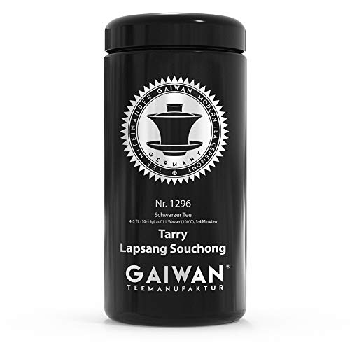 Große Teedose aus Glas für losen Tee, schwarz, luftdicht, 250 g, 500 g, 1000 g, beschriftet für Tee Nr. 1296 von GAIWAN von GAIWAN