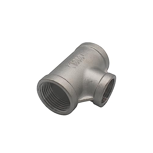 1/4 Zoll - 2 Zoll BSP Innengewinde Reduzierstück Typ 316 Edelstahl Wasserguss-Rohrverschraubung 316L Gelenk 3-Wege-Anschluss (Farbe: 316L, Größe: 2 zu 1) von GAJUST