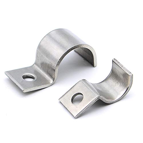 10 Stück P-Typ-Edelstahl-Einzelrohrschelle Instrumentenleitung/Draht/Rohr/Gasrohr-Kabelklemme, Gebäudeinstallation, feste Klemme (Größe : M30) von GAJUST