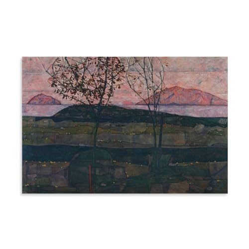 GAJUST Egon Schiele Poster untergehende Sonne, gemalt von Egon Schiele im Jahr 1913, Leinwanddruck, Kunstposter, ungerahmt, 60 x 90 cm GAJUST Egon Schiele Poster untergehende Sonne, gemalt von Egon Schiele im Jahr 1913, Leinwanddruck, Kunstposter, ungerahmt, 60 x 90 cm von GAJUST