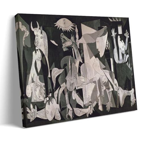 GAJUST Guernica Picasso 1937 Kunstposter Guernica, A Work of Art Represents Suffering And Pain, A Direct Arg, Leinwanddruck, Kunstposter, Rahmen, 30 x 45 cm von GAJUST