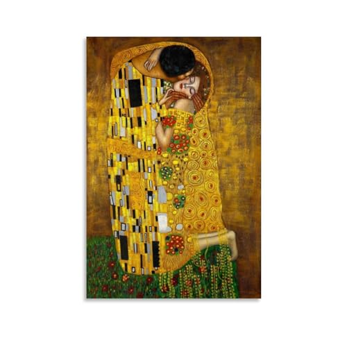GAJUST Gustav Klimt The Kiss Poster The Kiss Painted by Gustav Klimt 1909, Leinwanddruck, Kunstposter, Unrahmen, 60 x 90 cm GAJUST Gustav Klimt The Kiss Poster The Kiss Painted by Gustav Klimt 1909, Leinwanddruck, Kunstposter, Unrahmen, 60 x 90 cm von GAJUST