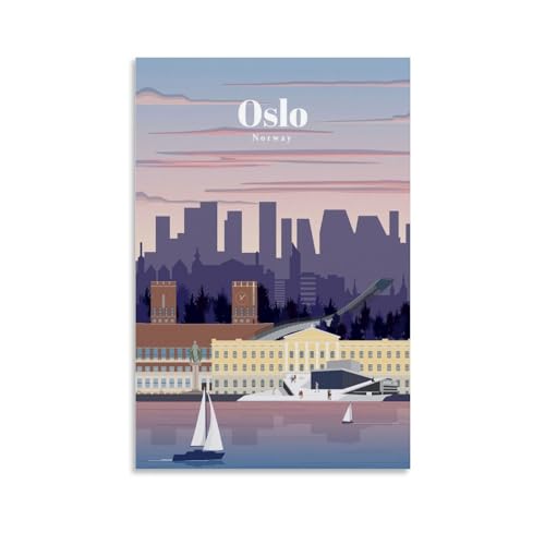 GAJUST Reise-Vintage-Poster, Reise nach Oslo, Leinwanddruck, Kunstposter, ungerahmt, 30 x 45 cm GAJUST Reise-Vintage-Poster, Reise nach Oslo, Leinwanddruck, Kunstposter, ungerahmt, 30 x 45 cm von GAJUST