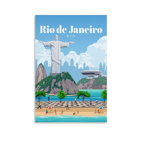 GAJUST Reise-Vintage-Poster, Reise nach Rio De Janeiro, Leinwanddruck, Kunstposter, ungerahmt, 30 x 45 cm GAJUST Reise-Vintage-Poster, Reise nach Rio De Janeiro, Leinwanddruck, Kunstposter, ungerahmt, 30 x 45 cm von GAJUST