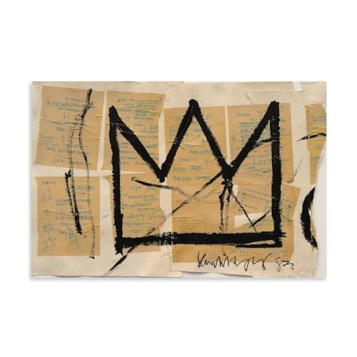 GAJUYL Jean-Michel Basquiat Poster, Krone, Graffiti-Kunst-Serie, Poster, Straßenkunst, Leinwanddruck, dekoratives Gemälde, ungerahmt, 40 x 60 cm von GAJUYL