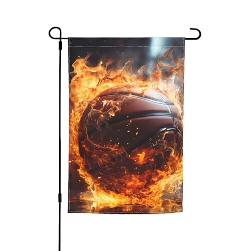 Basketball auf Feuer und Wasserflamme spritzende Gartenflagge, 30,5 x 45,7 cm. Helle, doppelseitige Outdoor-Dekoration bringt Spaß in Ihren Hof. Basketball auf Feuer und Wasserflamme spritzende Gartenflagge, 30,5 x 45,7 cm. Helle, doppelseitige Outdoor-Dekoration bringt Spaß in Ihren Hof. von GAJYFCL