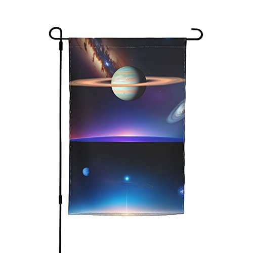 Cosmic Saturn Gartenflagge, 30,5 x 45,7 cm, helle, doppelseitige Outdoor-Dekoration bringt Spaß in Ihren Hof. von GAJYFCL