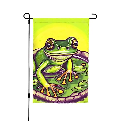 Gartenflagge Frosch im Teich, 30,5 x 45,7 cm. Helle, doppelseitige Outdoor-Dekoration bringt Spaß in Ihren Garten. Gartenflagge Frosch im Teich, 30,5 x 45,7 cm. Helle, doppelseitige Outdoor-Dekoration bringt Spaß in Ihren Garten. von GAJYFCL
