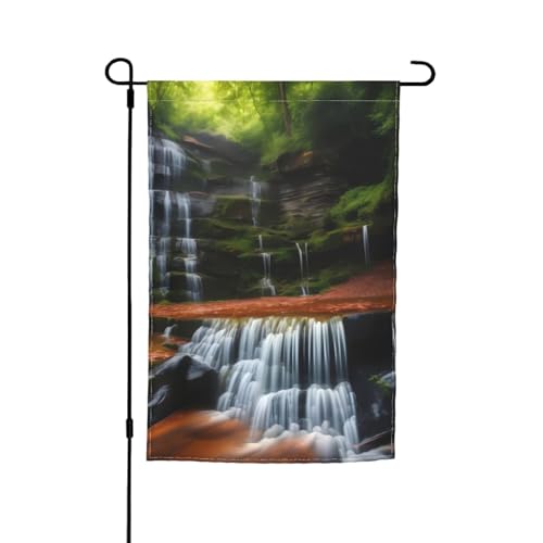 Gartenflagge mit Wasserfall-Ansicht, 30,5 x 45,7 cm. Helle, doppelseitige Outdoor-Dekoration bringt Spaß in Ihren Hof. Gartenflagge mit Wasserfall-Ansicht, 30,5 x 45,7 cm. Helle, doppelseitige Outdoor-Dekoration bringt Spaß in Ihren Hof. von GAJYFCL