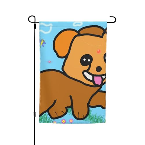 Gartenflagge mit laufendem Cartoon-Hund, 30,5 x 45,7 cm. Helle, doppelseitige Outdoor-Dekoration bringt Spaß in Ihren Hof. Gartenflagge mit laufendem Cartoon-Hund, 30,5 x 45,7 cm. Helle, doppelseitige Outdoor-Dekoration bringt Spaß in Ihren Hof. von GAJYFCL