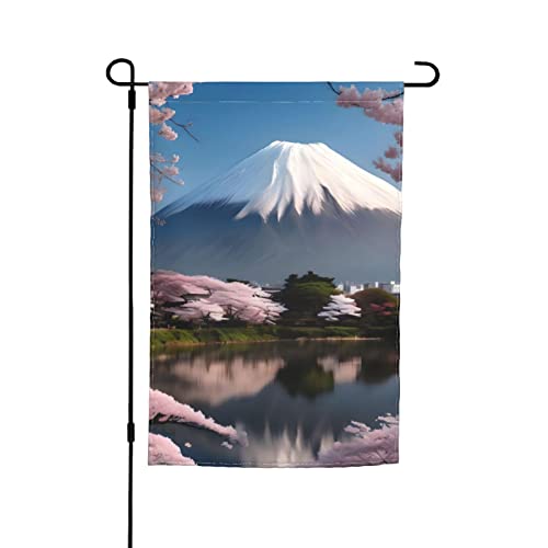 Mt. Fuji im frühen Frühling, Gartenflagge, 30,5 x 45,7 cm. Helle, doppelseitige Outdoor-Dekoration bringt Spaß in Ihren Garten. Mt. Fuji im frühen Frühling, Gartenflagge, 30,5 x 45,7 cm. Helle, doppelseitige Outdoor-Dekoration bringt Spaß in Ihren Garten. von GAJYFCL